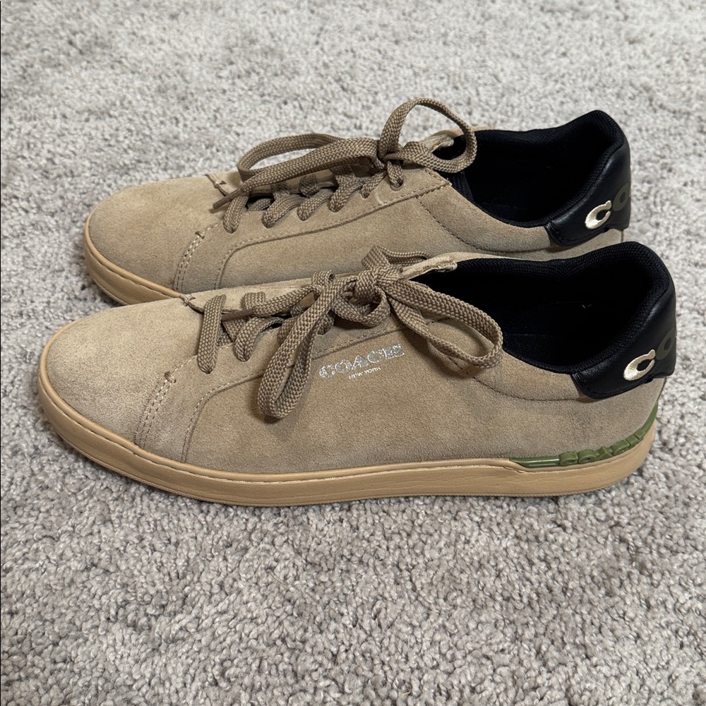 Coach Clip Tan Suede Low Top Sneaker Size 9.5